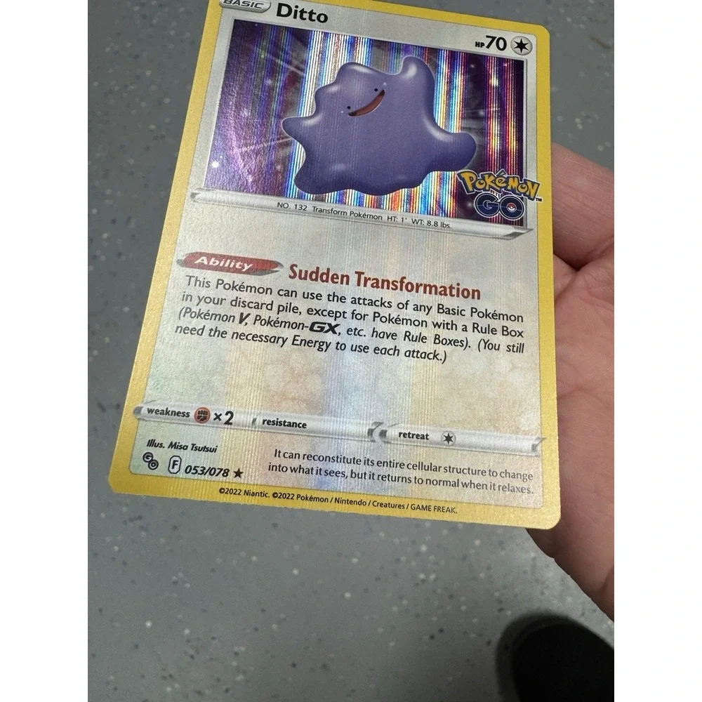 Pokemon GO Ditto 053/078 HOLO BLEED ERROR✨ Holo Rare Pokemon Holo NM/M clean!